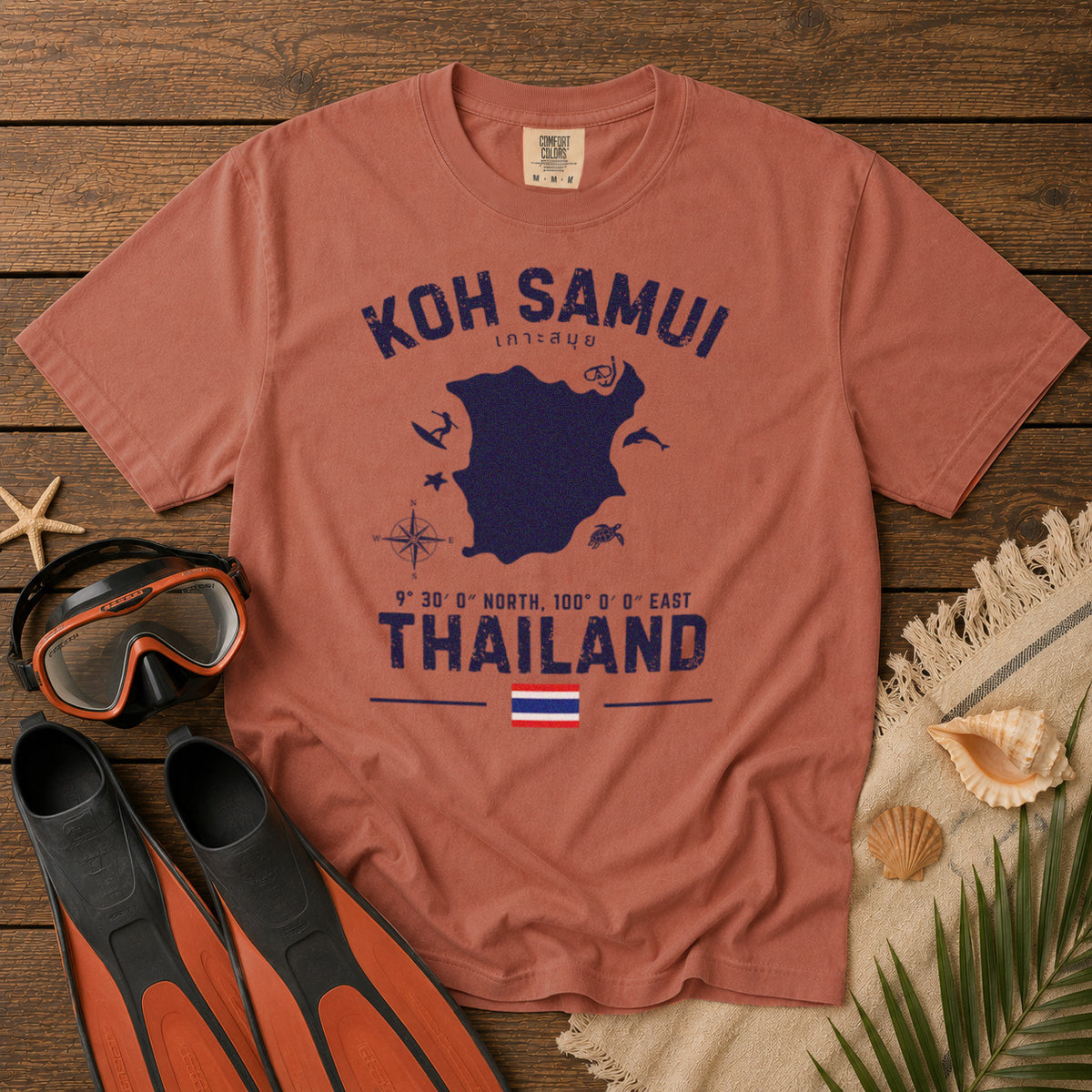Koh Samui T-Shirt in Yam - roamstride graphic tee