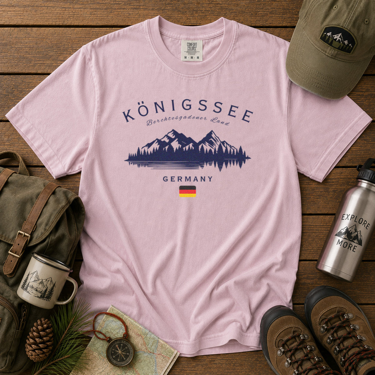 Königssee T-Shirt in Blossom - roamstride graphic tee