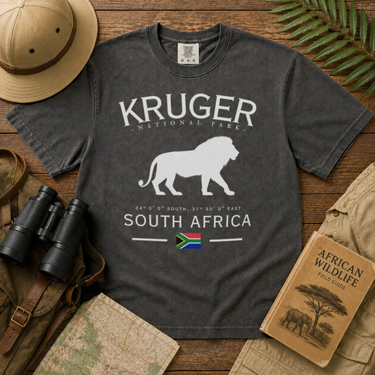 Kruger National Park T-Shirt in Pepper - roamstride graphic tee