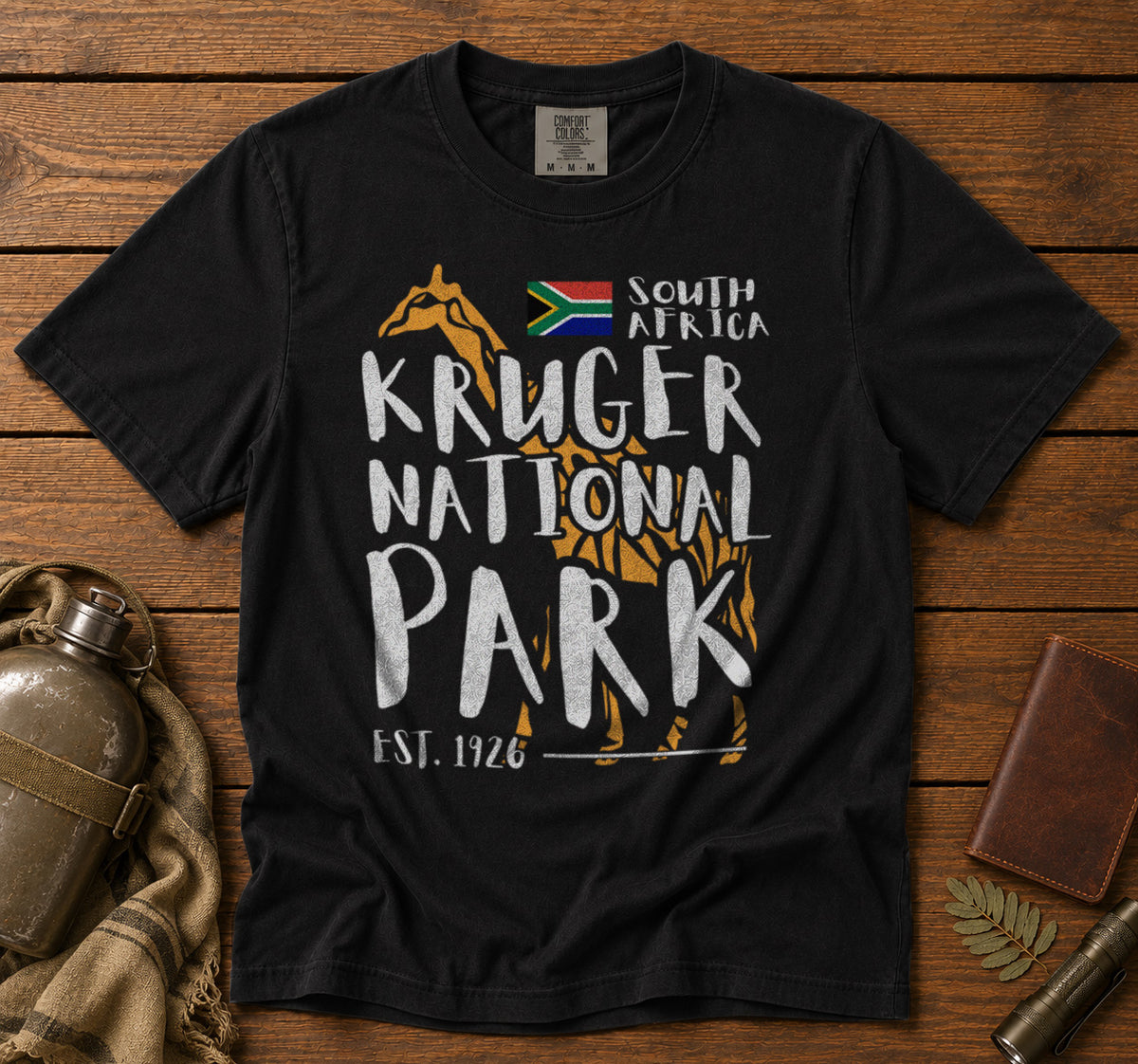 Kruger National Park T-Shirt in Black - roamstride graphic tee