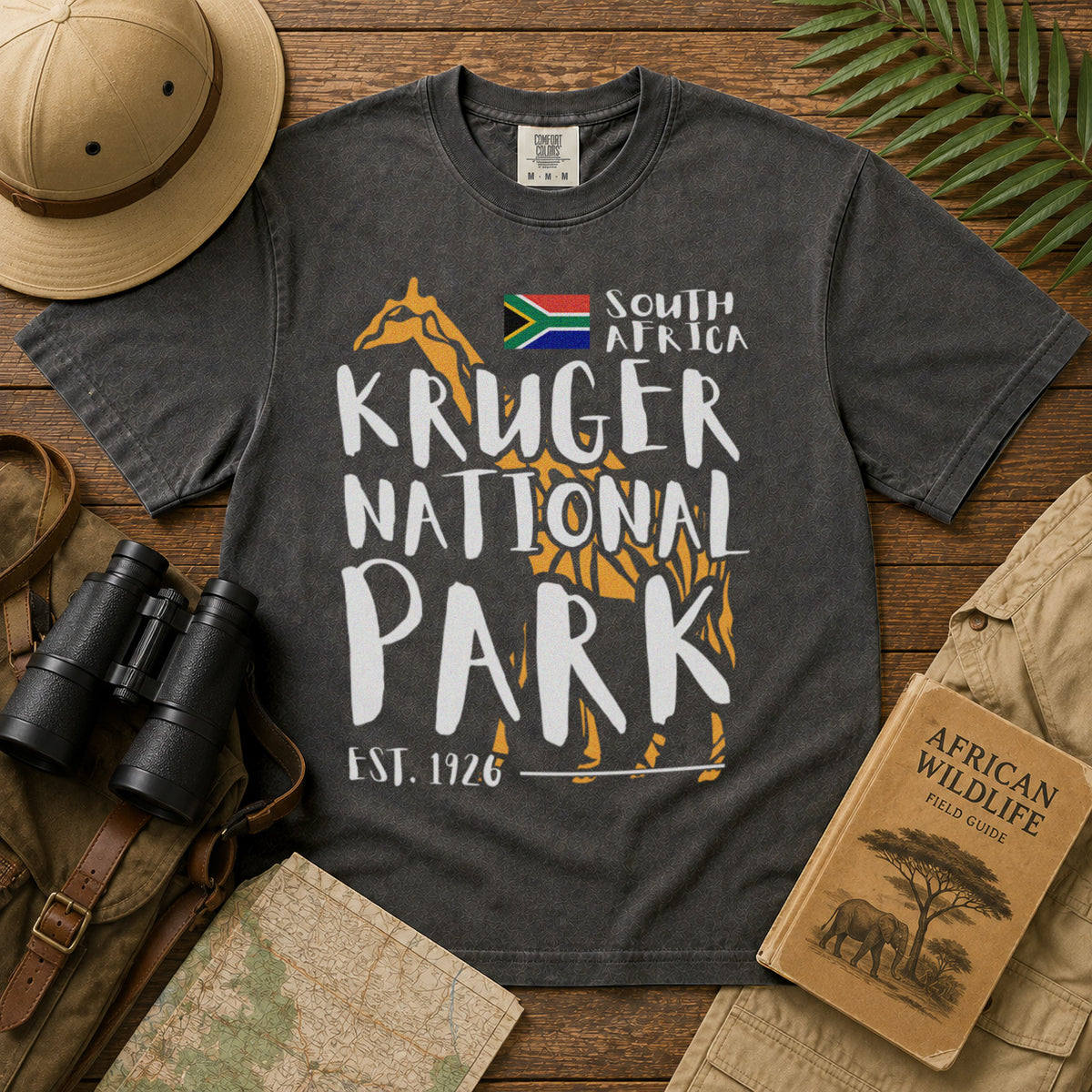 Kruger National Park T-Shirt in Pepper - roamstride graphic tee