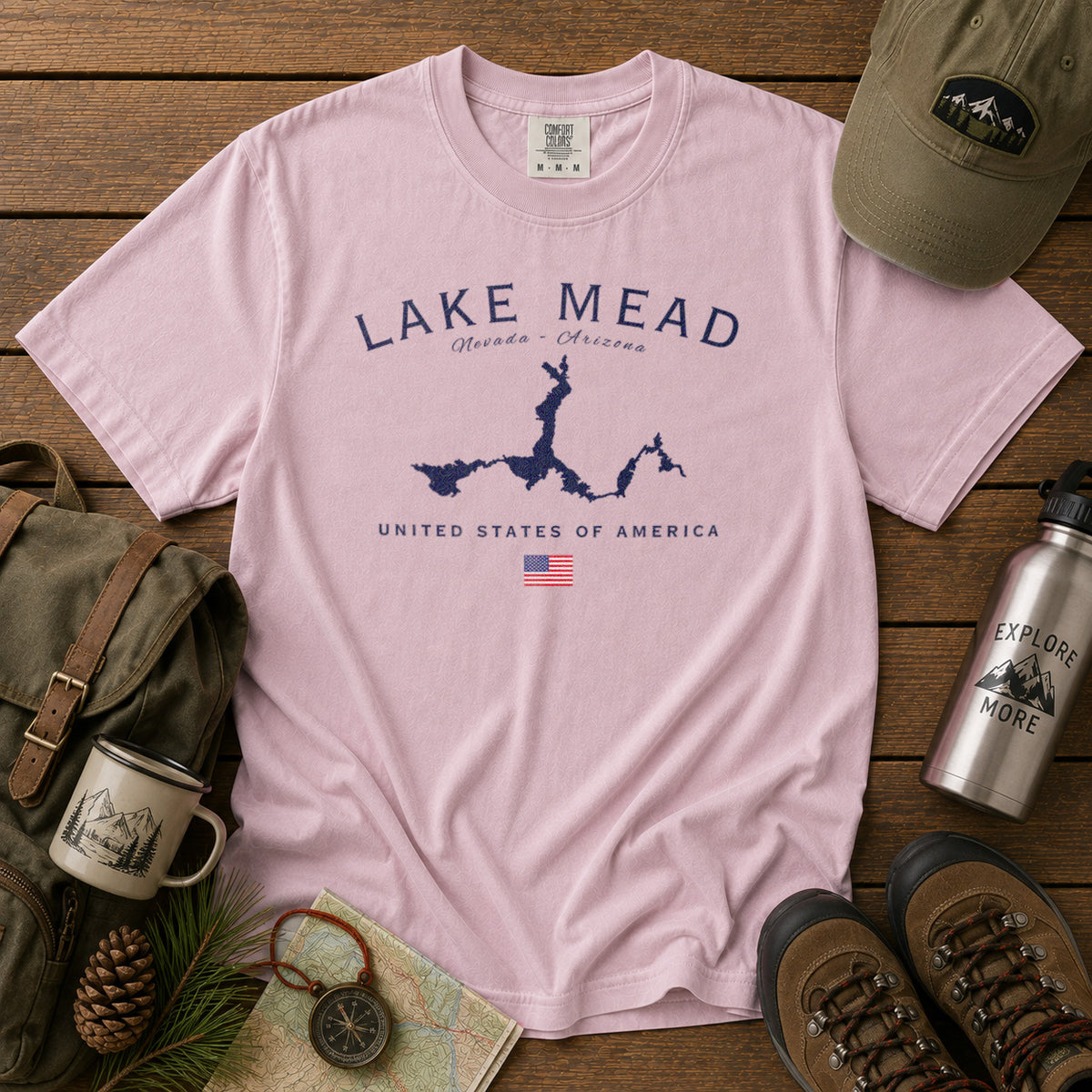 Lake Mead T-Shirt in Blossom - roamstride graphic tee