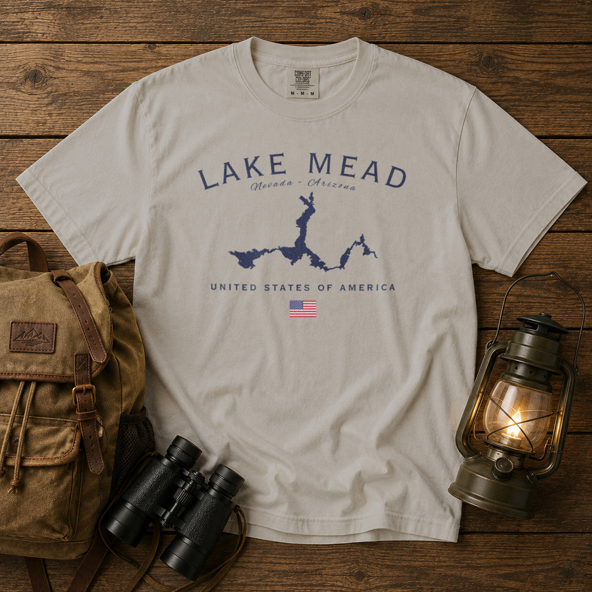 Lake Mead T-Shirt in Ivory - roamstride graphic tee