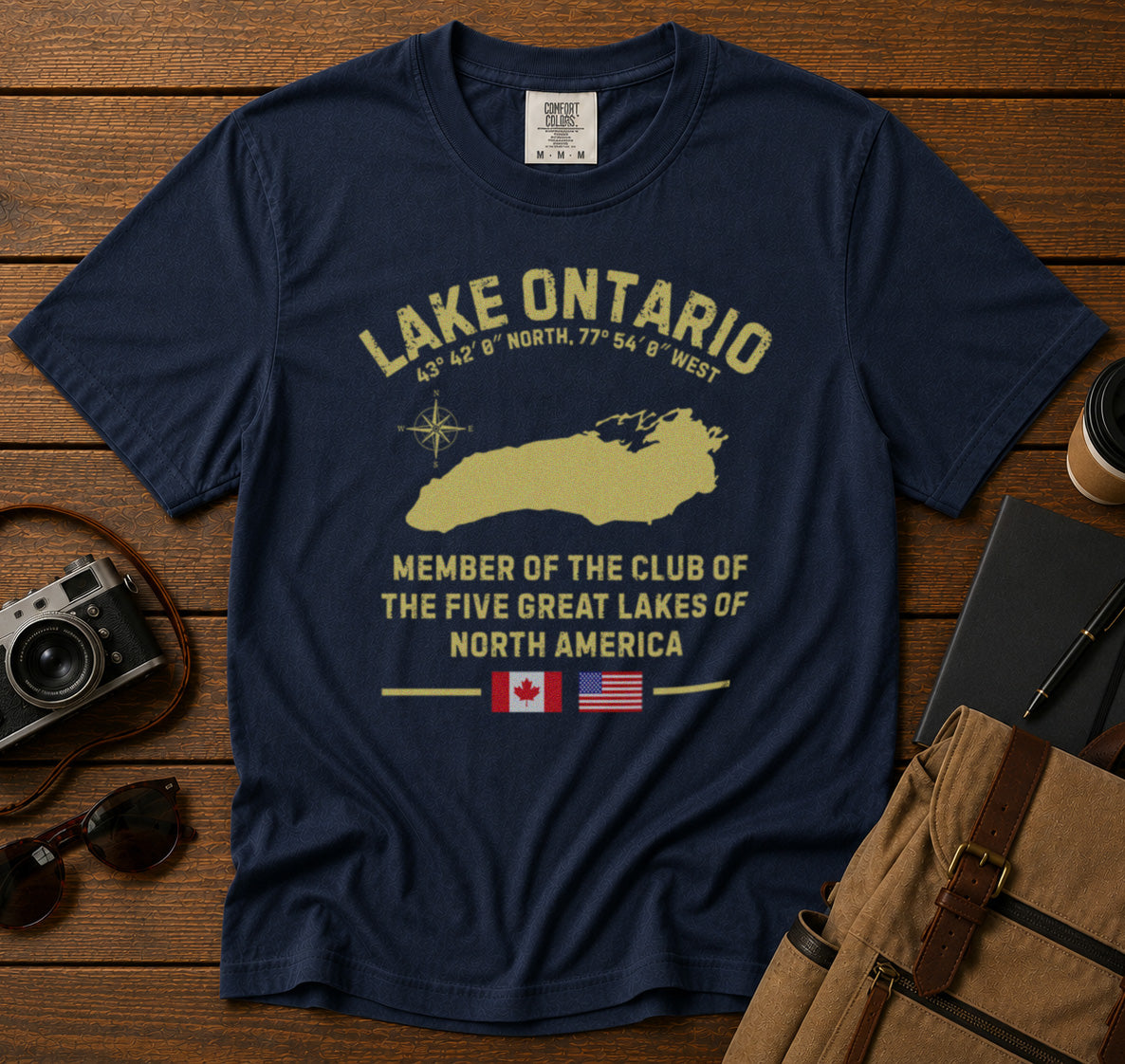 Lake Ontario T-Shirt in Navy - roamstride graphic tee