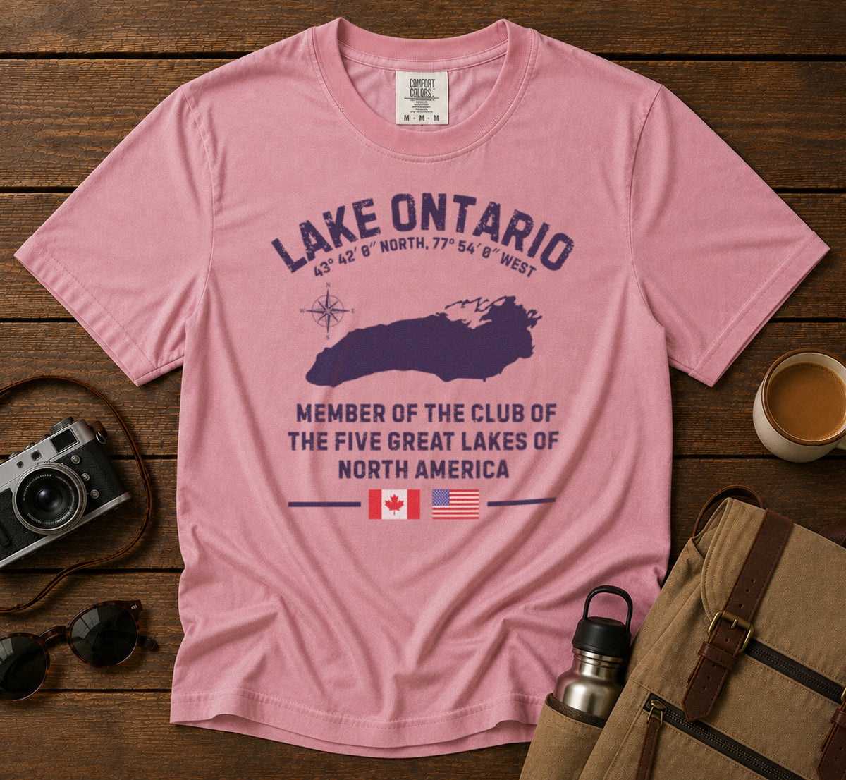 Lake Ontario T-Shirt in Blossom - roamstride graphic tee