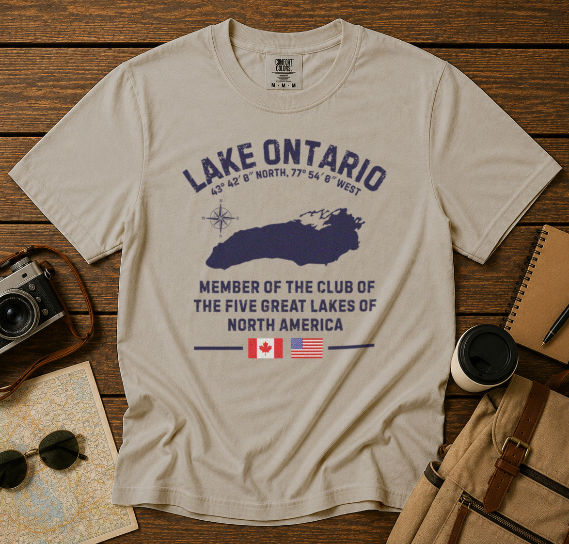 Lake Ontario T-Shirt in Ivory - roamstride graphic tee