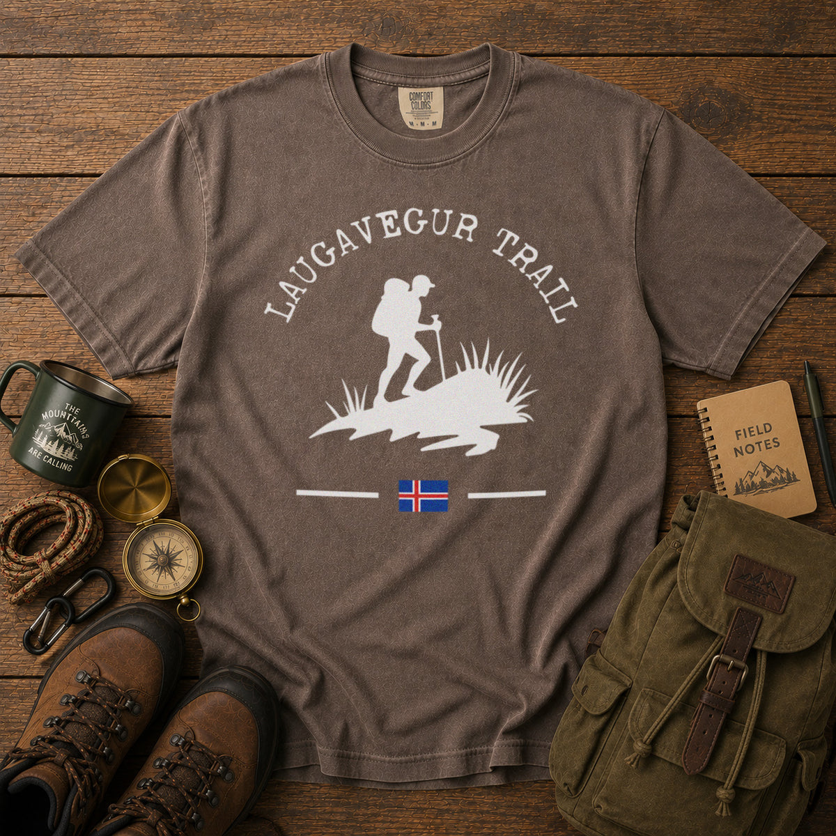 Laugavegur Trail T-Shirt in Espresso - roamstride graphic tee