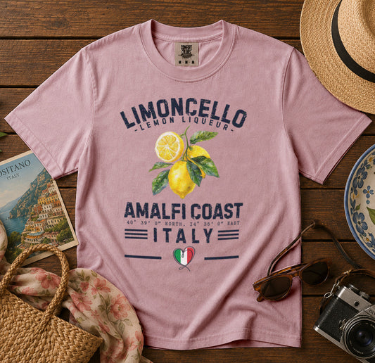Limoncello Amalfi Coast T-Shirt in Blossom - roamstride graphic tee