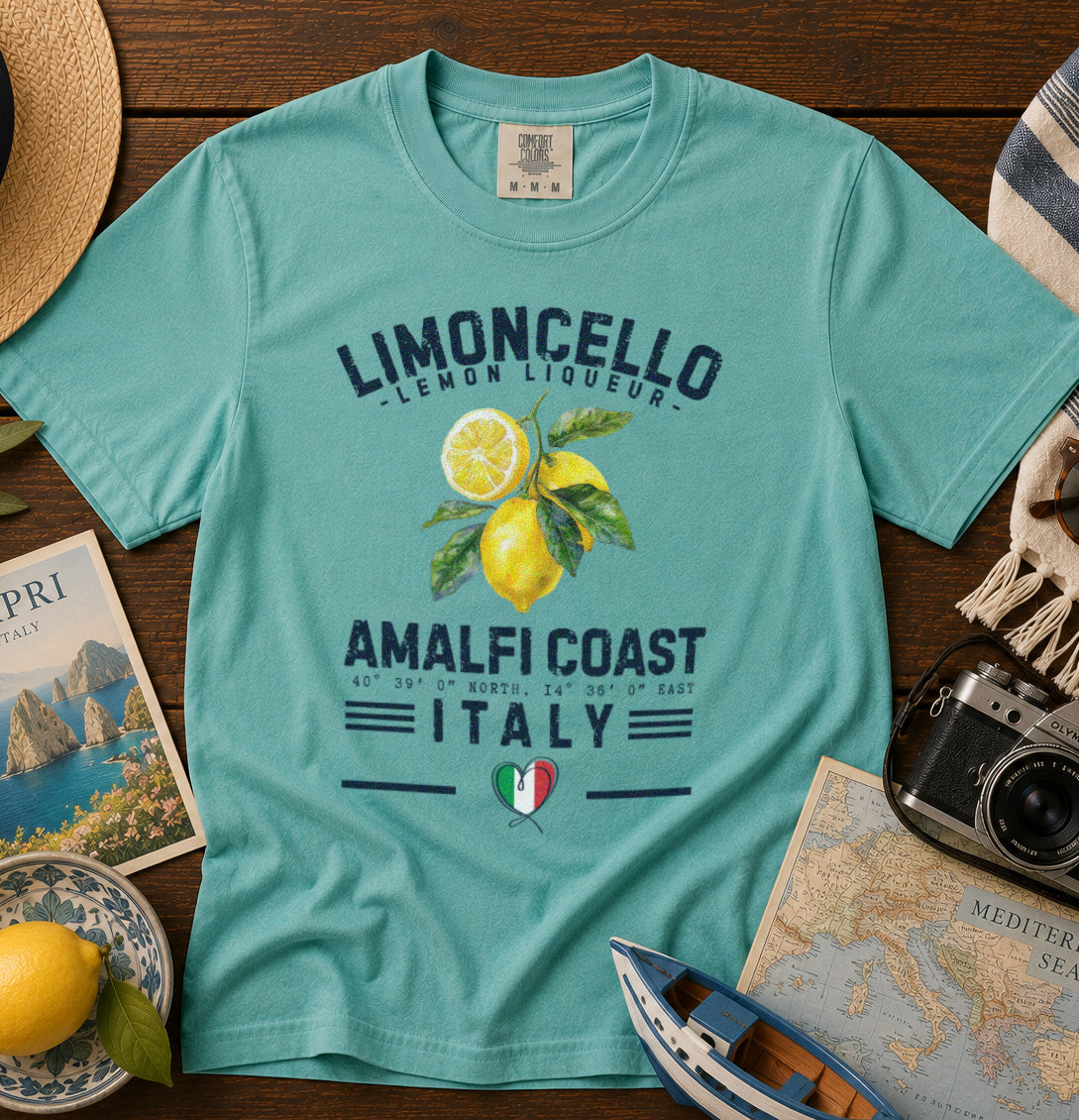 Limoncello Amalfi Coast T-Shirt in Island Reef - roamstride graphic tee