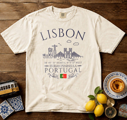 Lisbon T-Shirt in Ivory - roamstride graphic tee