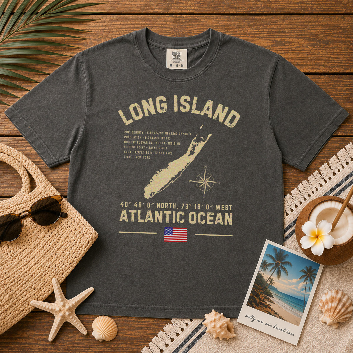 Long Island T-Shirt in Pepper - roamstride graphic tee