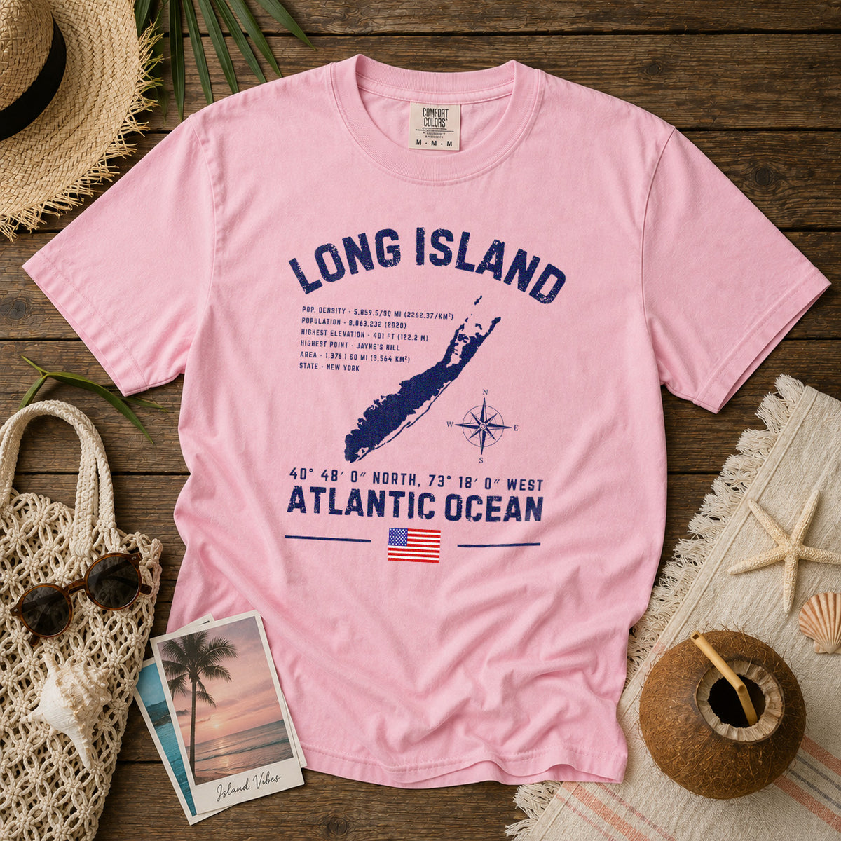 Long Island T-Shirt in Blossom - roamstride graphic tee