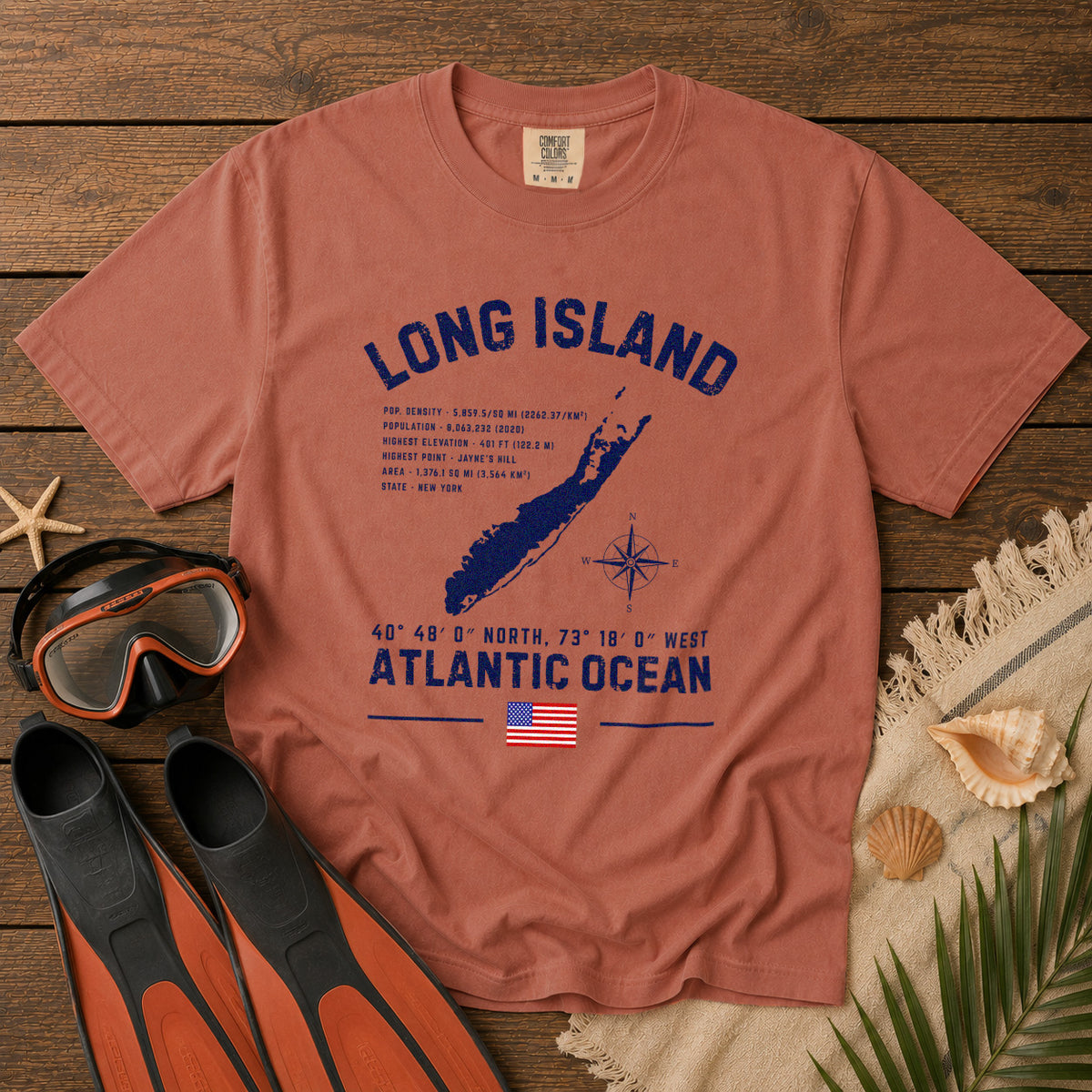 Long Island T-Shirt in Yam - roamstride graphic tee