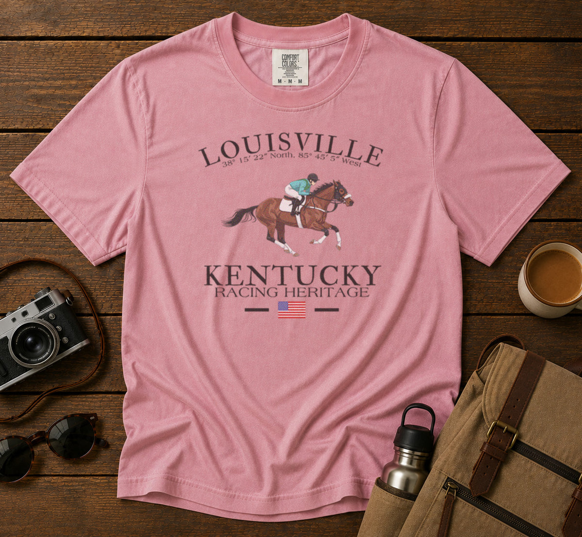 Louisville Horse Racing T-Shirt in Blossom - roamstride graphic tee