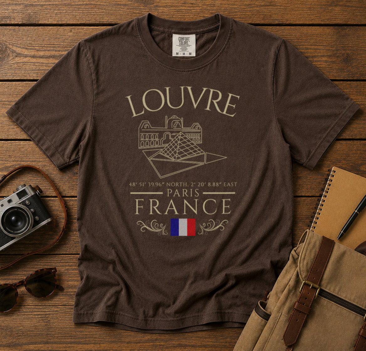 Louvre T-Shirt in Espresso - roamstride graphic tee