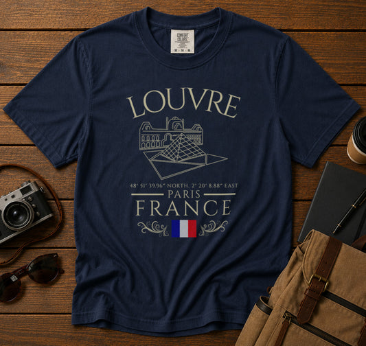 Louvre T-Shirt in Navy - roamstride graphic tee