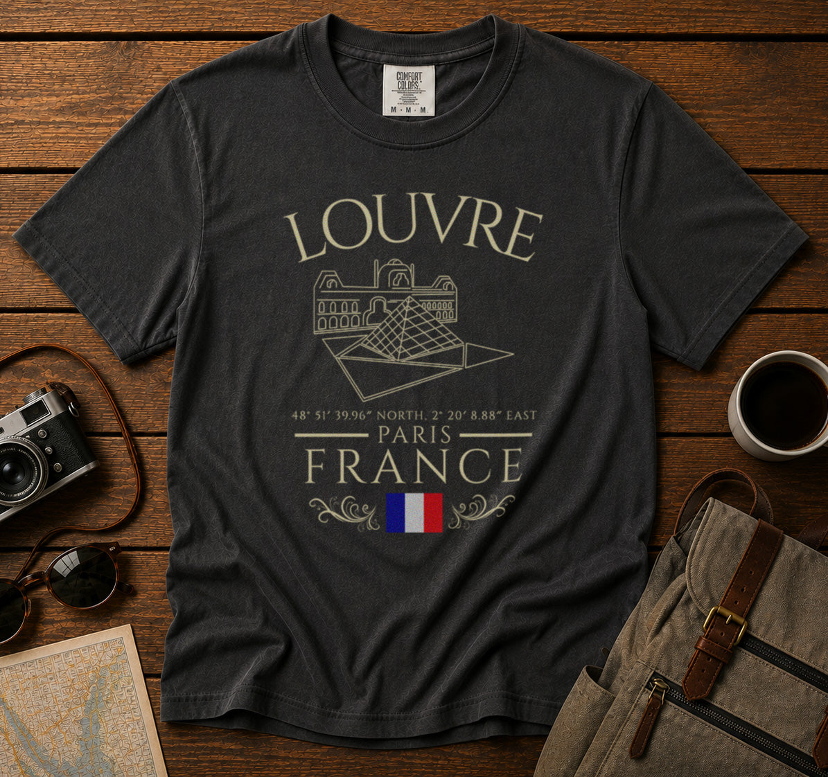 Louvre T-Shirt in Pepper - roamstride graphic tee
