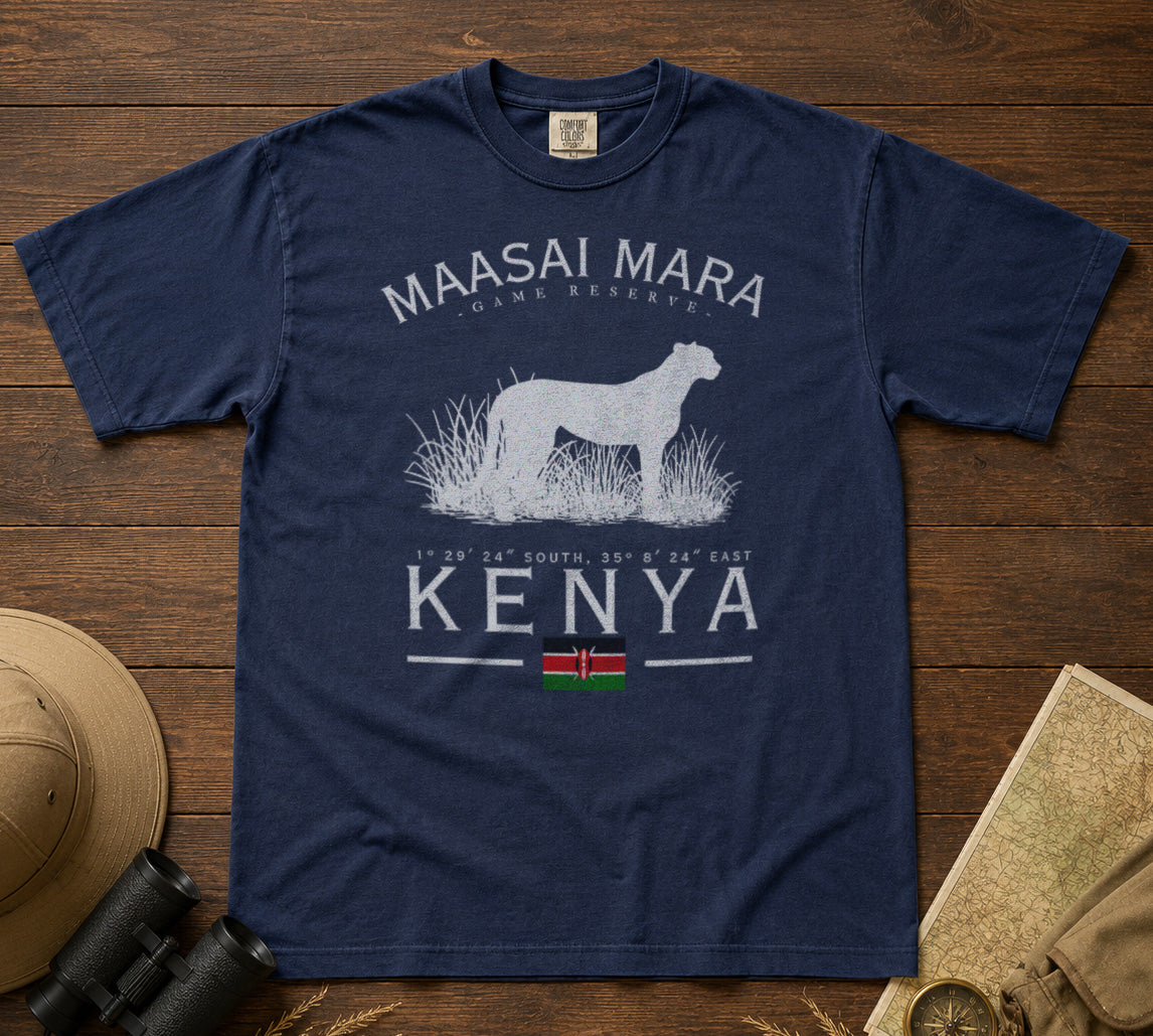Maasai Mara T-Shirt in Navy - roamstride graphic tee