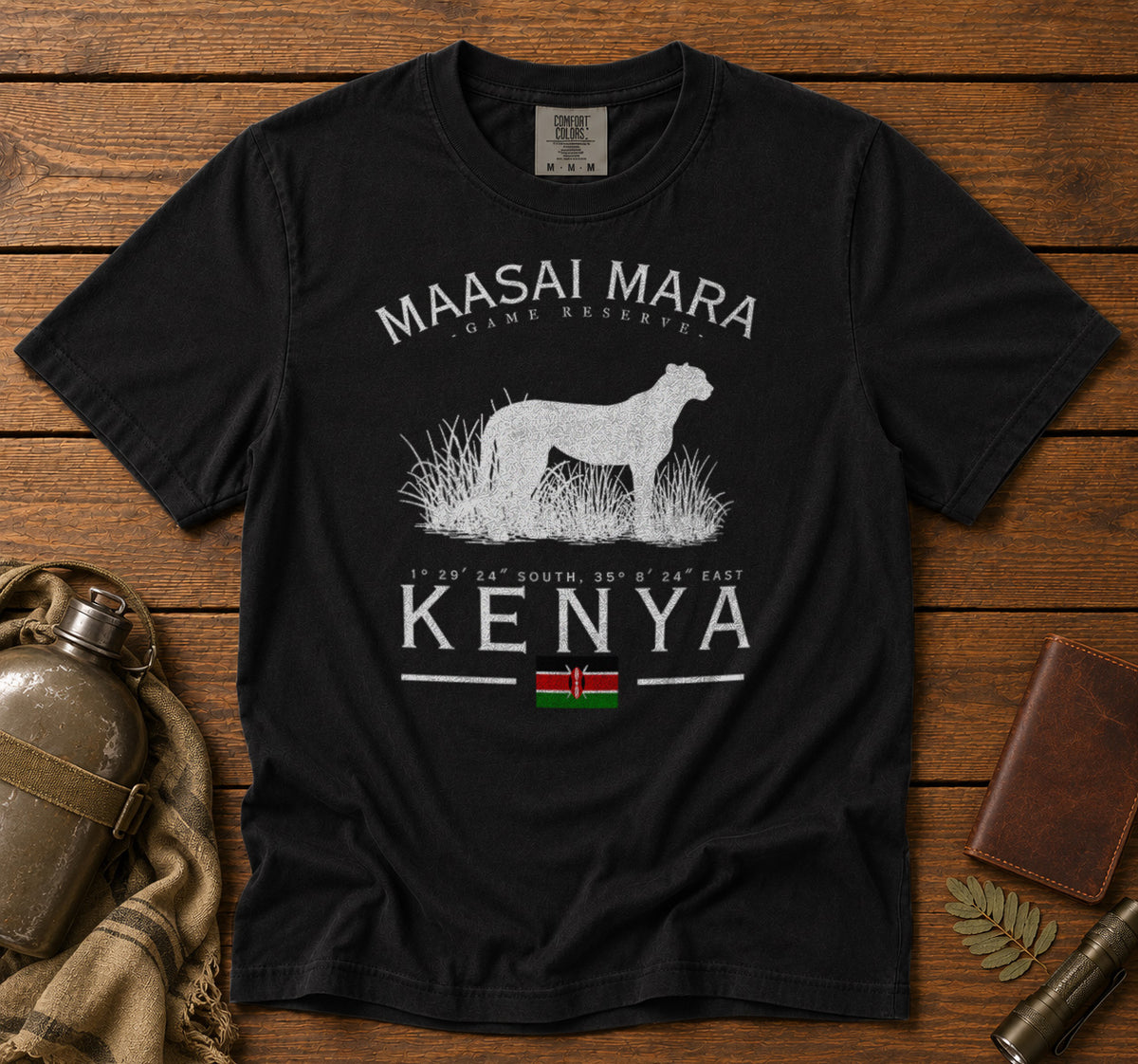 Maasai Mara T-Shirt in Black - roamstride graphic tee