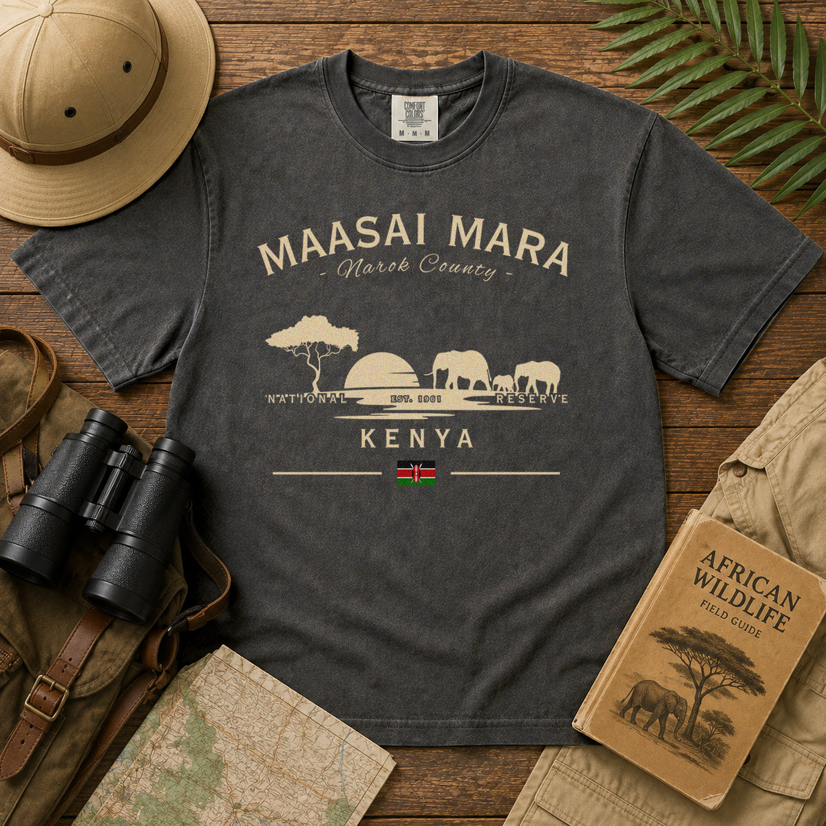 Maasai Mara T-Shirt in Pepper - roamstride graphic tee