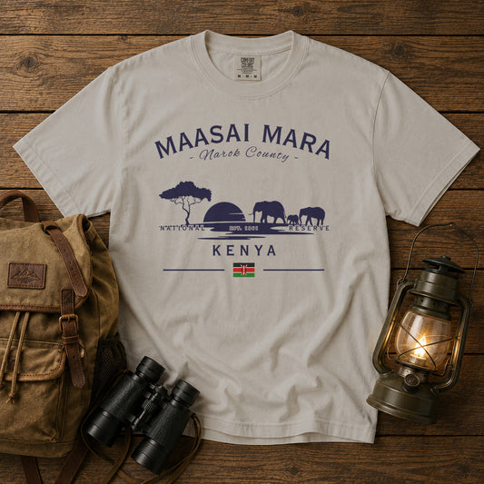Maasai Mara T-Shirt in Ivory - roamstride graphic tee