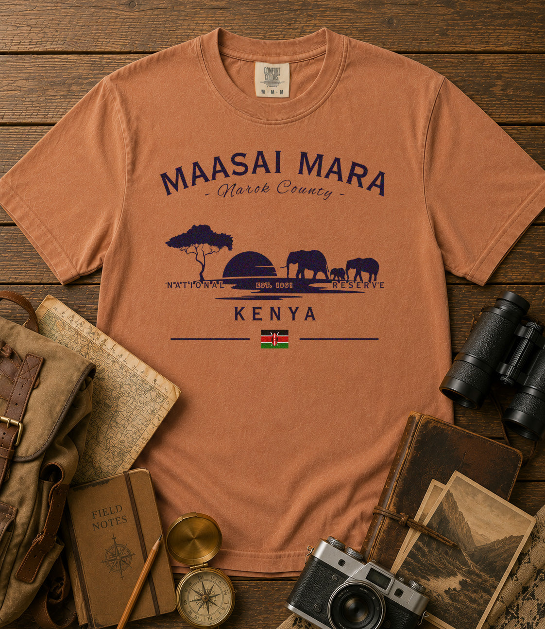 Maasai Mara T-Shirt in Yam - roamstride graphic tee