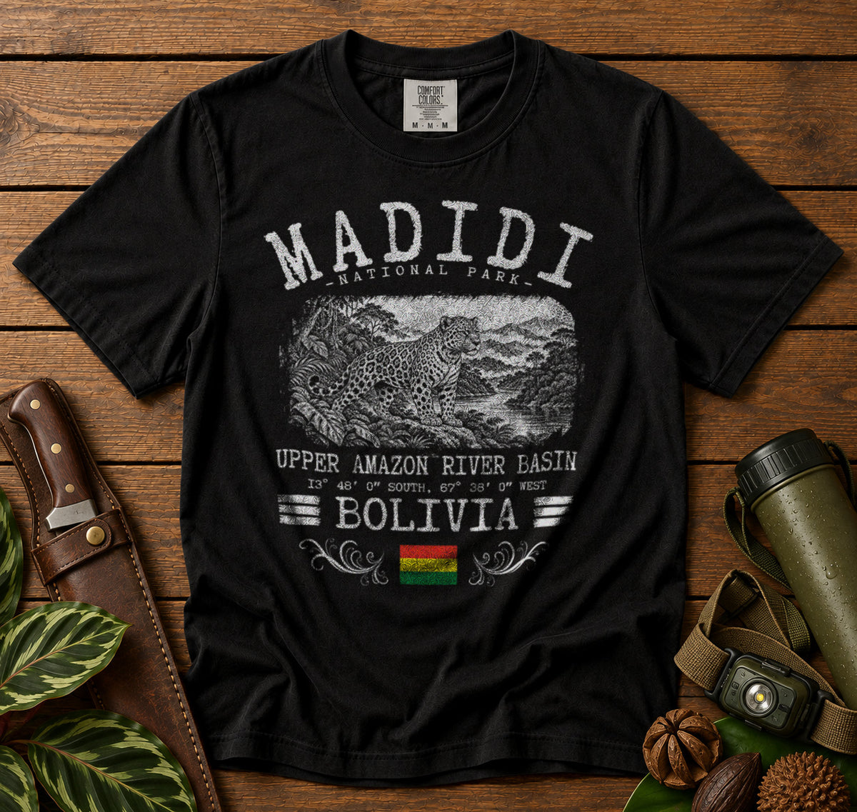 Madidi National Park Bolivia T-Shirt in Black - roamstride graphic tee