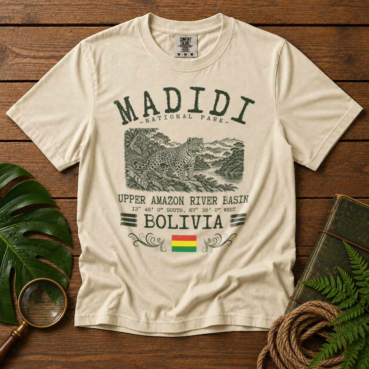 Madidi National Park Bolivia T-Shirt in Ivory - roamstride graphic tee