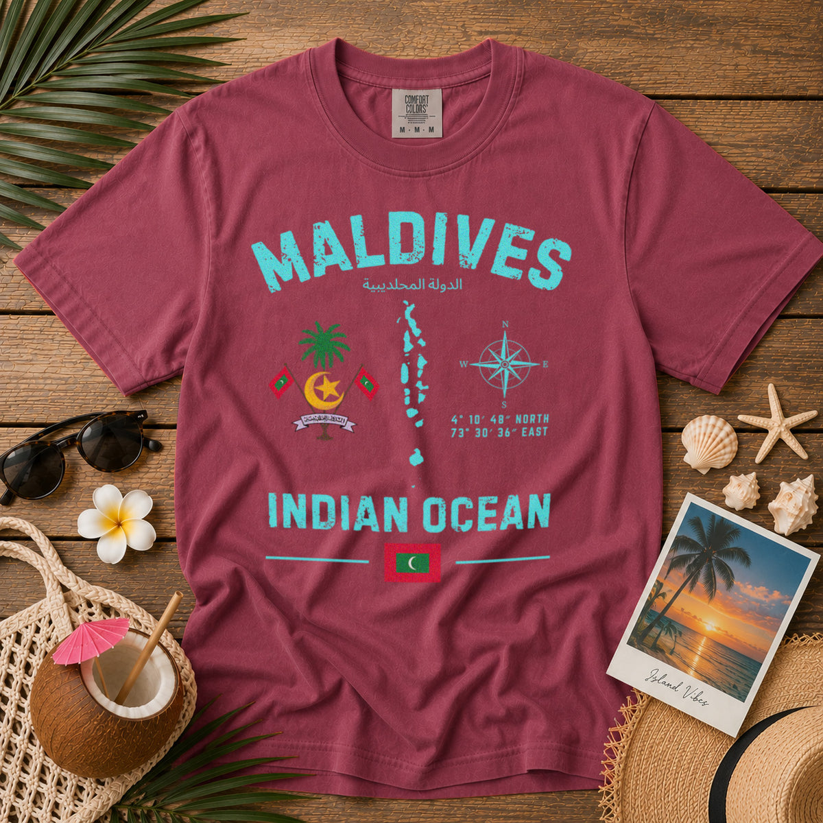 Maldives T-Shirt in Chili - roamstride graphic tee