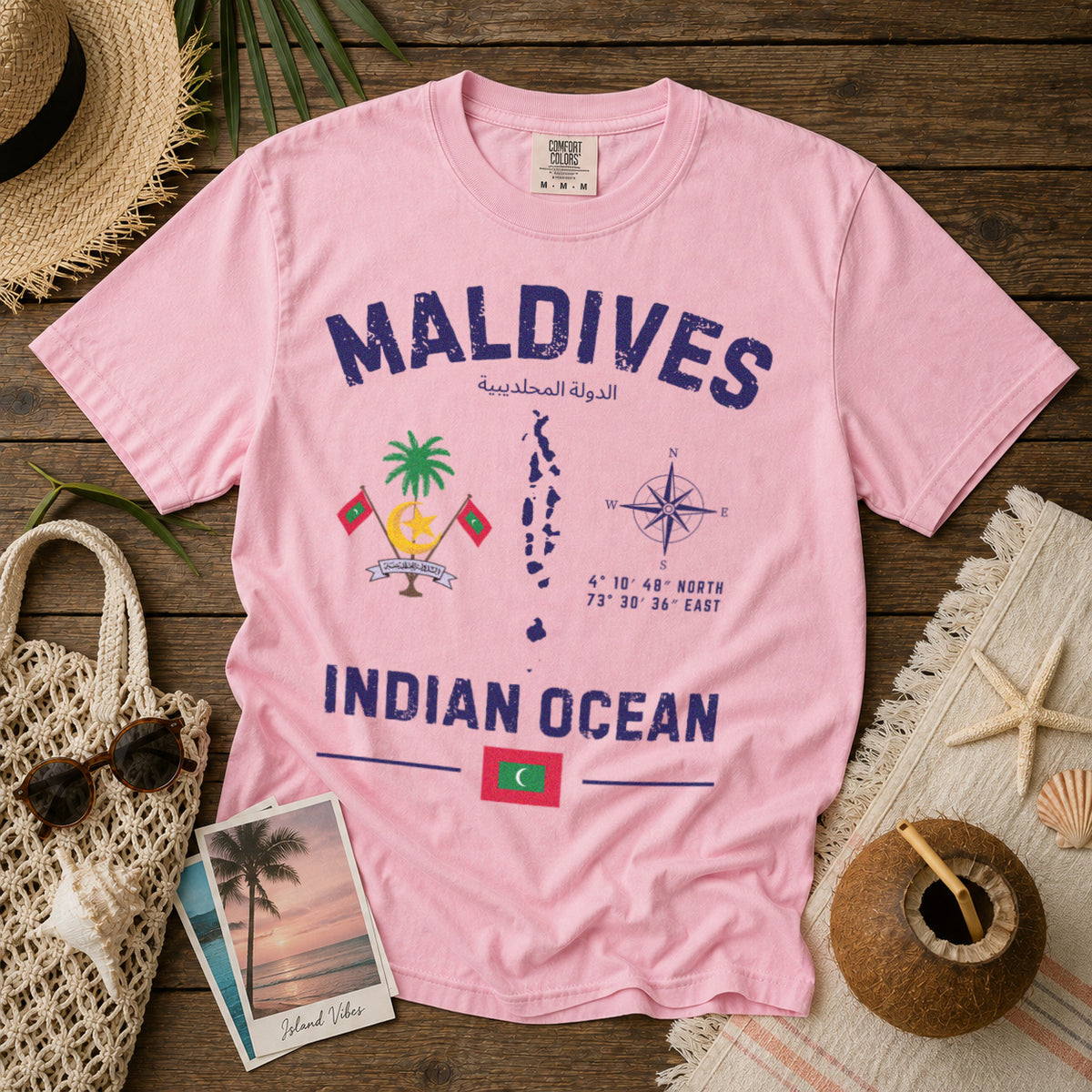 Maldives T-Shirt in Blossom - roamstride graphic tee