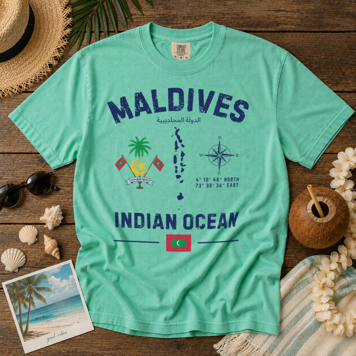 Maldives T-Shirt in Island Reef - roamstride graphic tee
