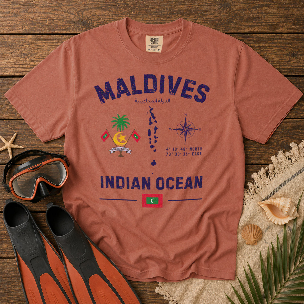 Maldives T-Shirt in Yam - roamstride graphic tee