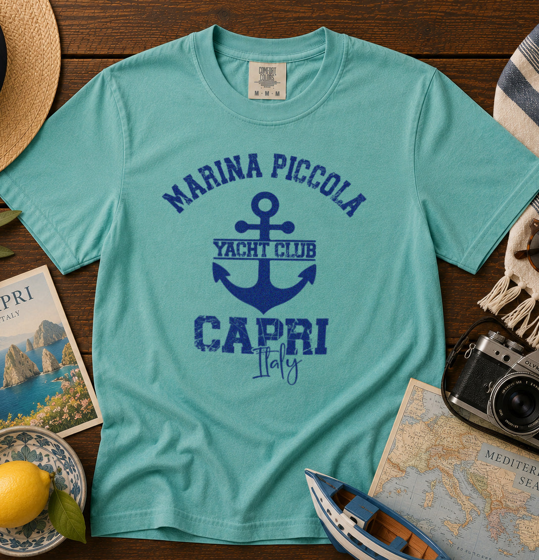 Marina Piccola Capri Italy T-Shirt in Island Reef - roamstride graphic tee