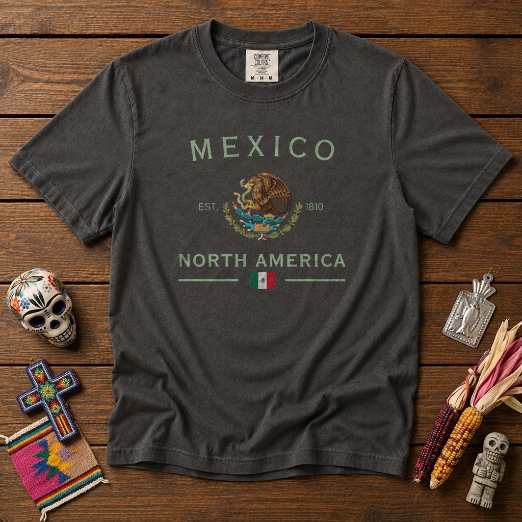 Mexico Coat of Arms T-Shirt in Pepper - roamstride graphic tee
