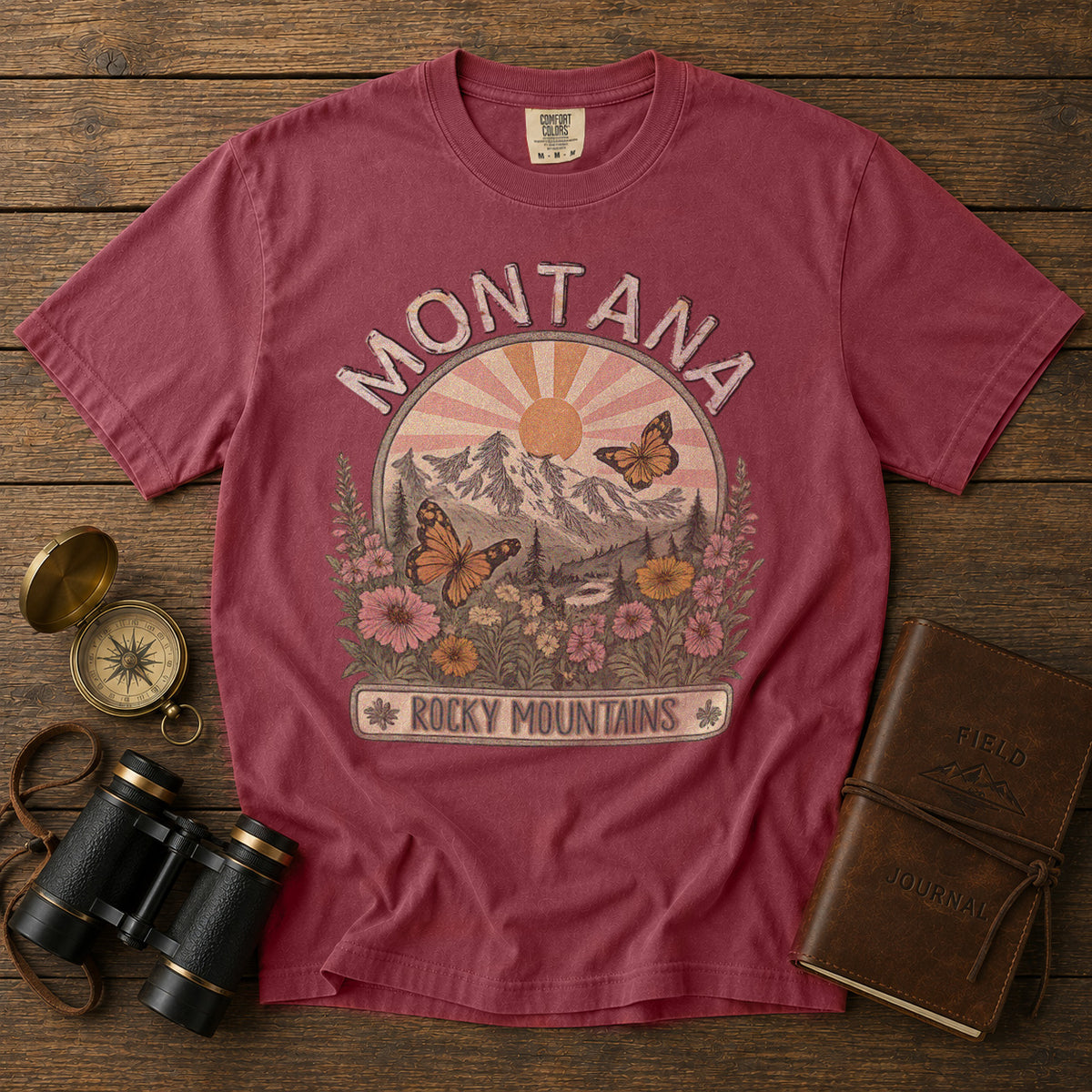 Montana USA T-Shirt in Chili - roamstride graphic tee
