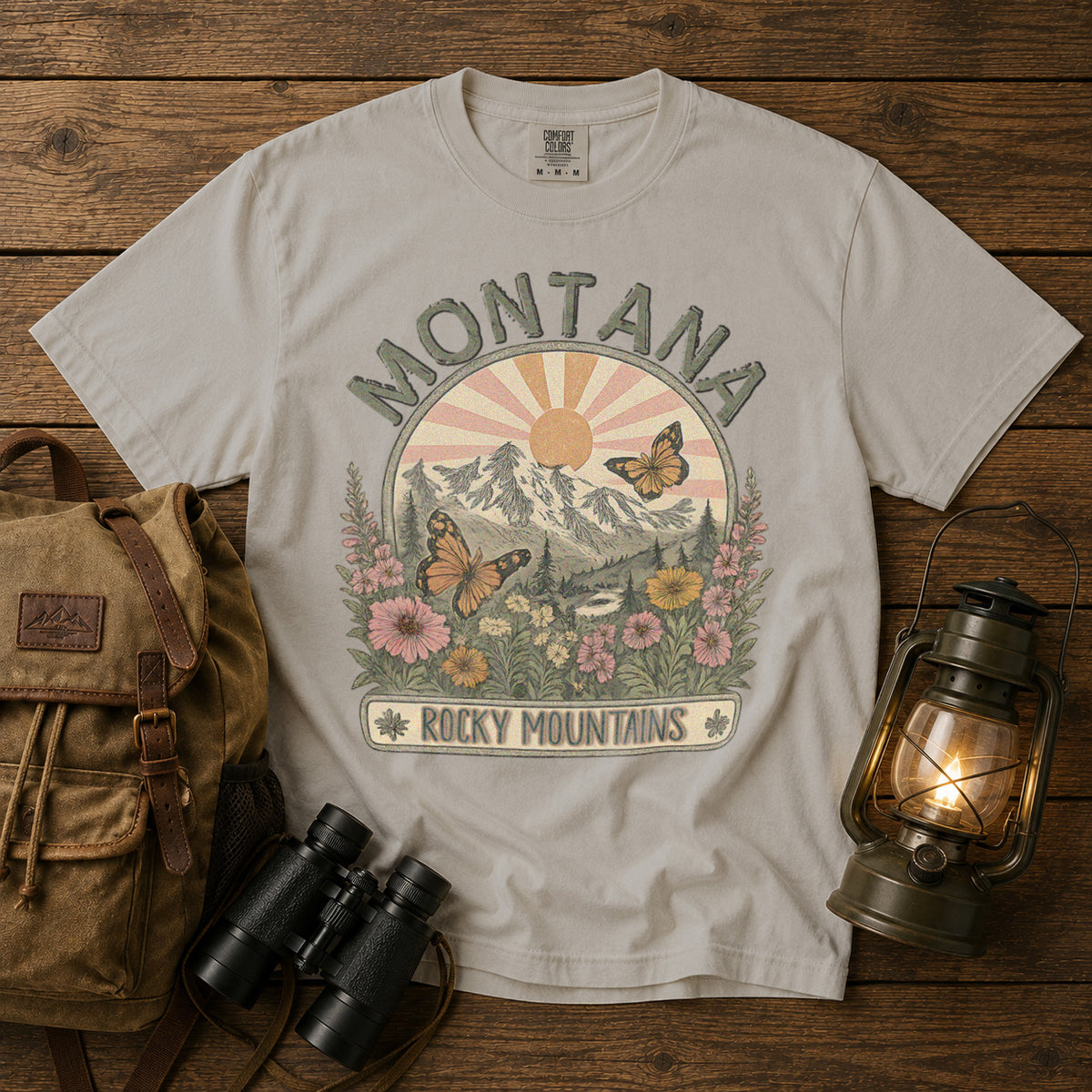 Montana USA T-Shirt in Ivory - roamstride graphic tee