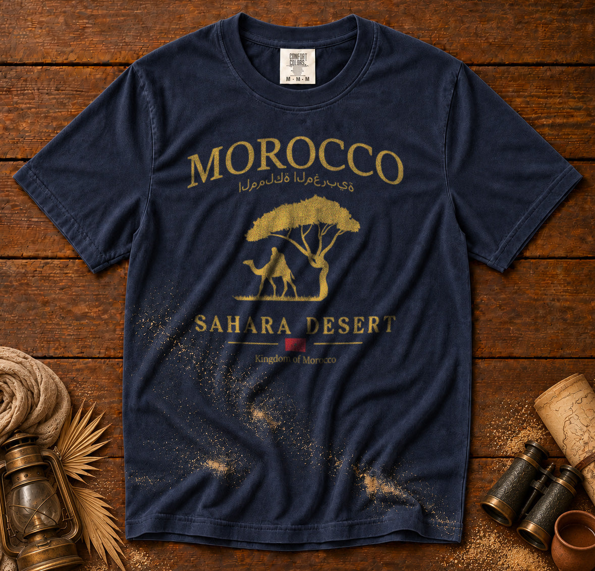 Morocco T-Shirt in Navy - roamstride graphic tee