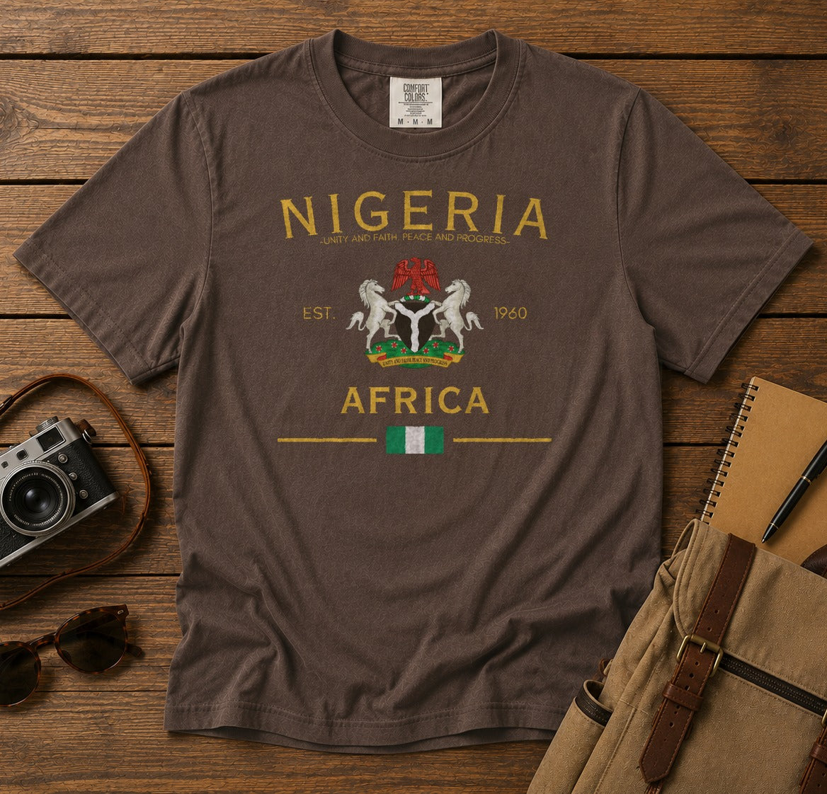 Nigeria T-Shirt in Espresso - roamstride graphic tee