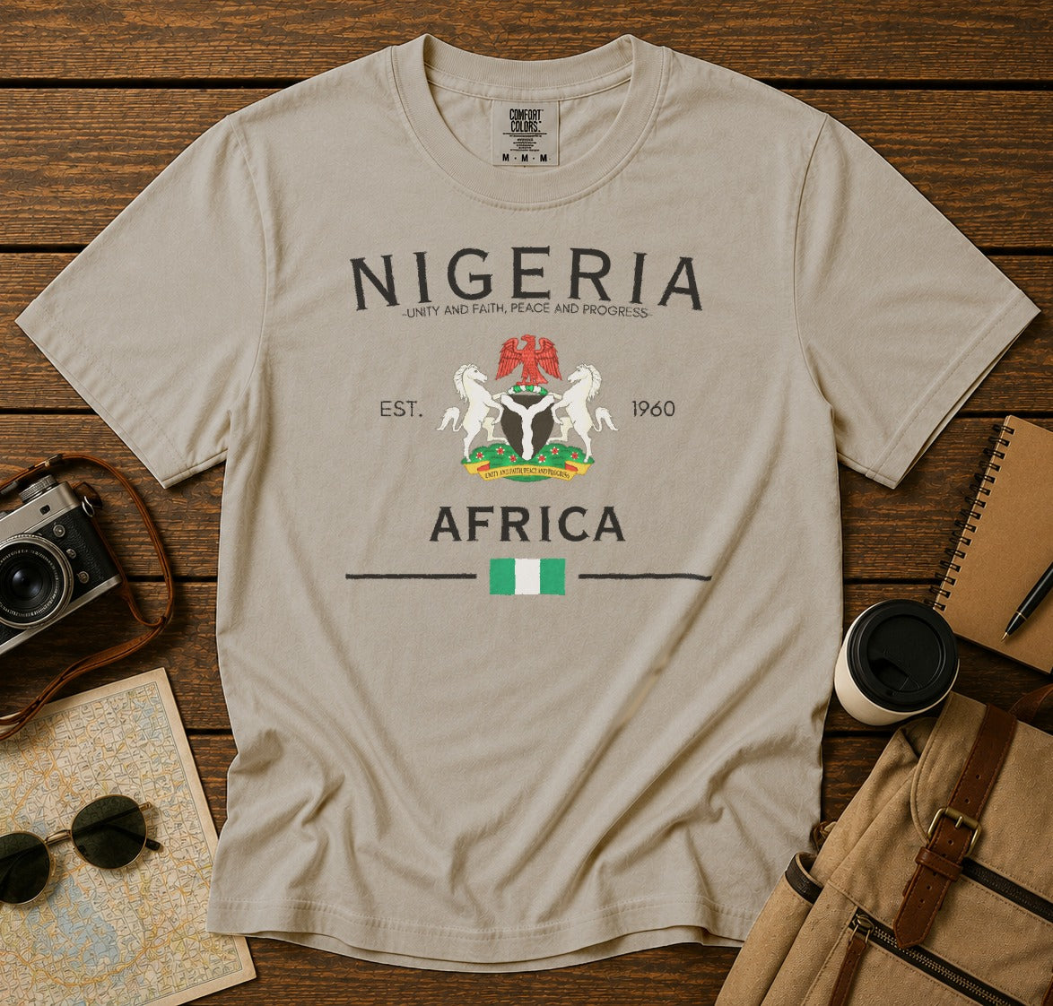 Nigeria T-Shirt in Ivory - roamstride graphic tee