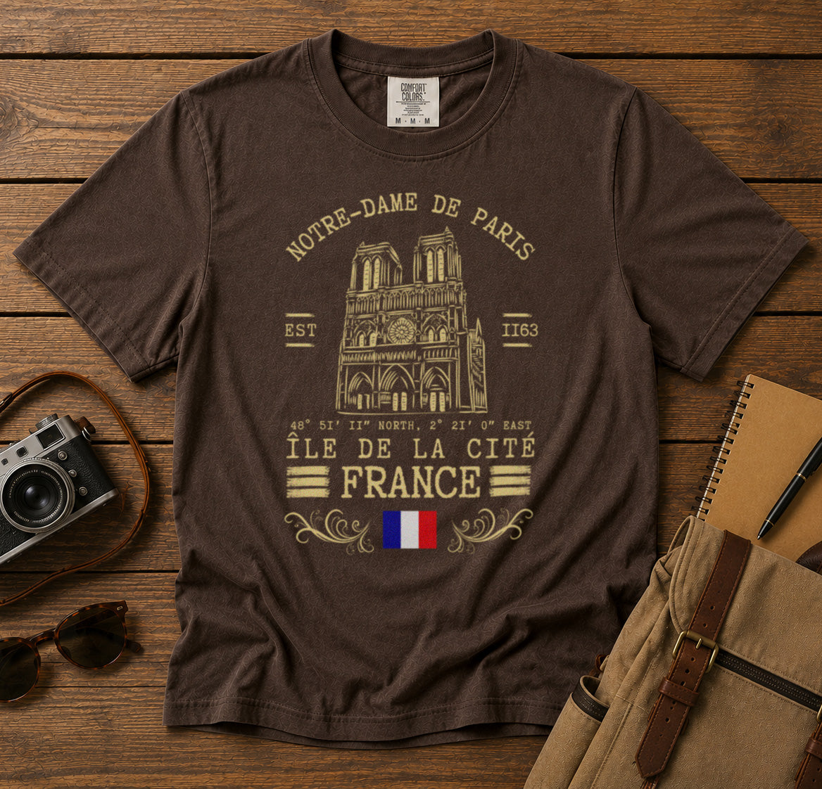 Notre Dame T-Shirt in Espresso - roamstride graphic tee
