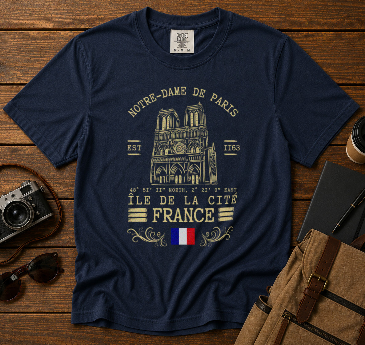 Notre Dame T-Shirt in Navy - roamstride graphic tee