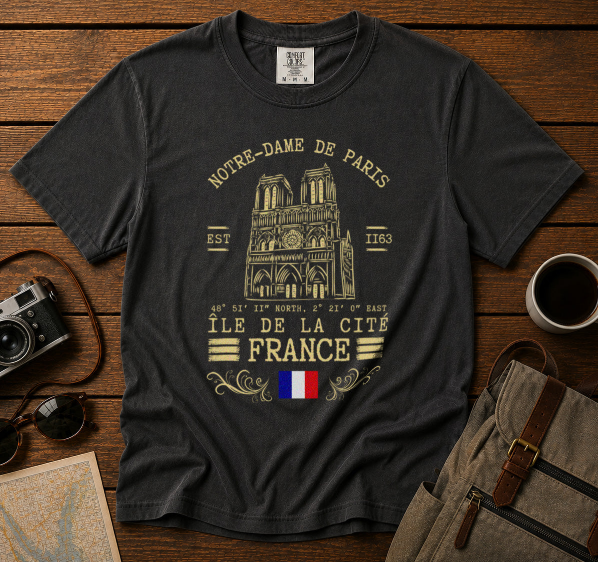 Notre Dame T-Shirt in Pepper - roamstride graphic tee
