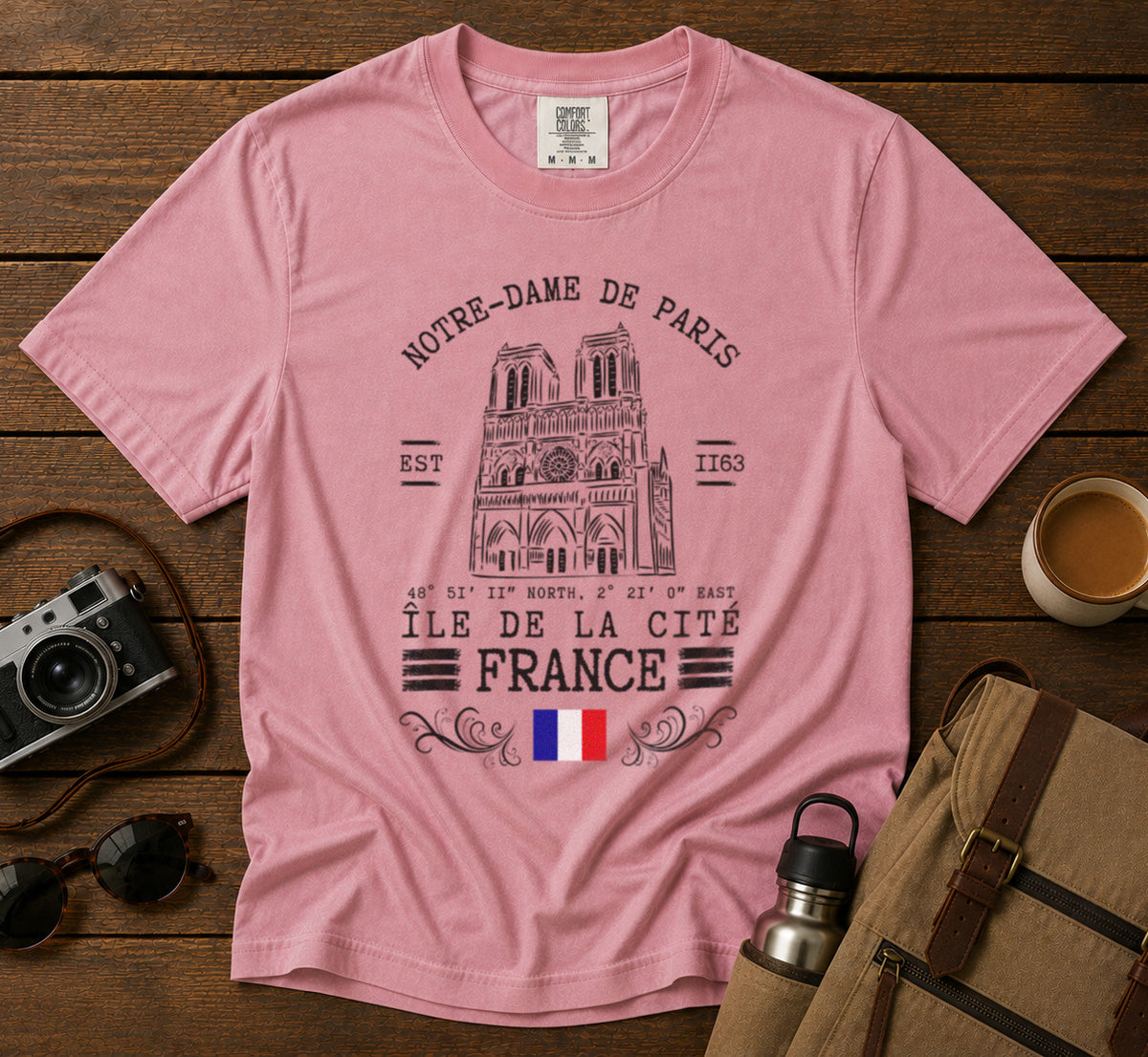 Notre Dame T-Shirt in Blossom - roamstride graphic tee