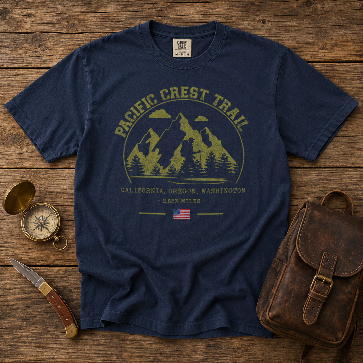 Pacific Crest Trail T-Shirt in Navy - roamstride graphic tee