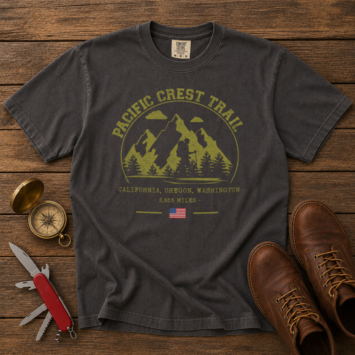 Pacific Crest Trail T-Shirt in Pepper - roamstride graphic tee