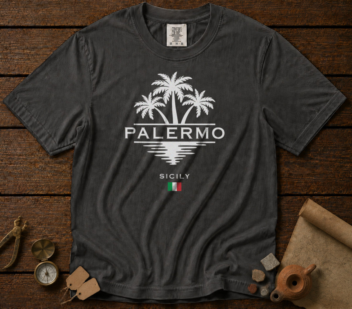 Palermo T-Shirt in Pepper - roamstride graphic tee