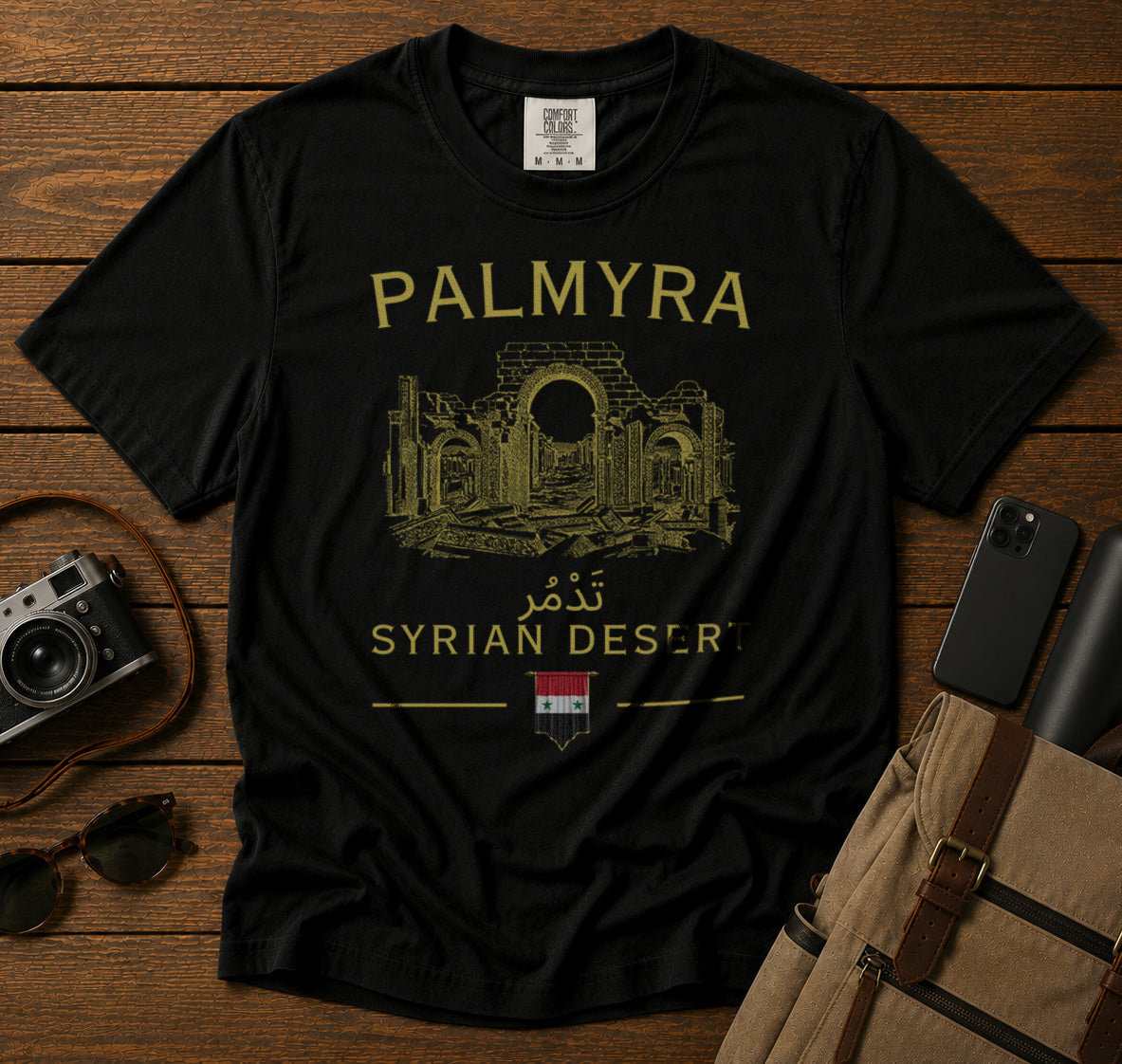 Palmyra T-Shirt in Black - roamstride graphic tee
