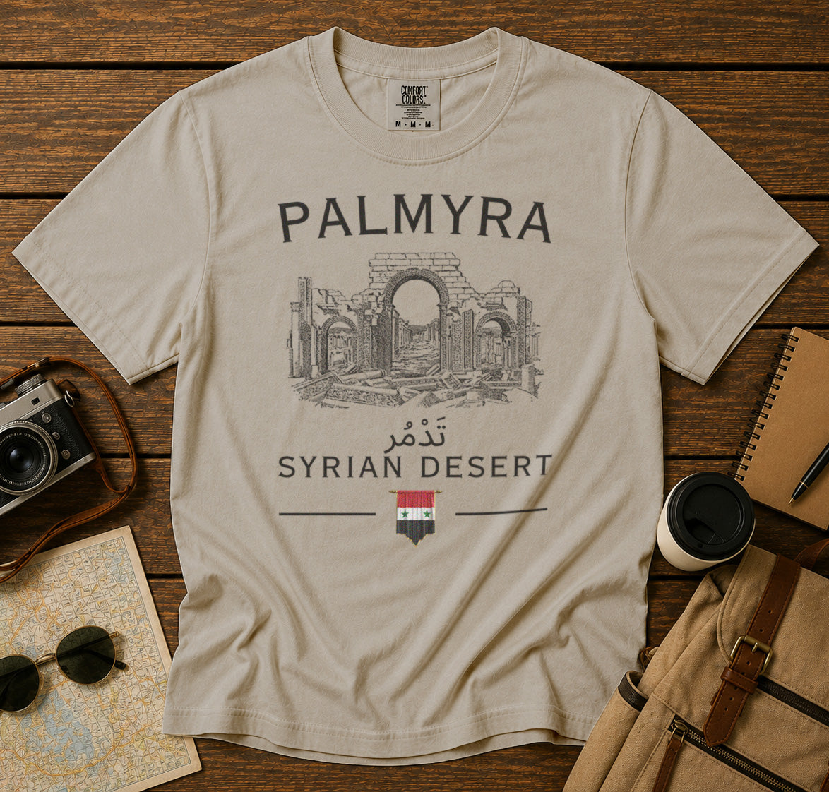 Palmyra T-Shirt in Ivory - roamstride graphic tee