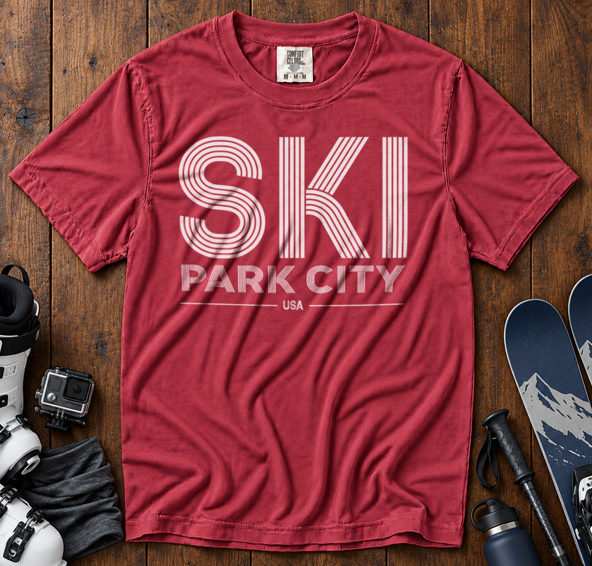 Park City Utah USA T-Shirt in Chili - roamstride graphic tee