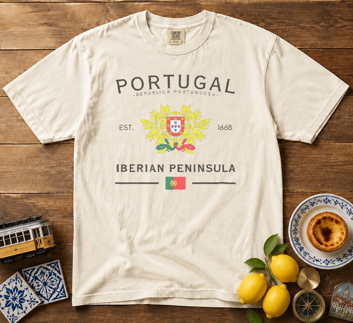 Portugal T-Shirt in Ivory - roamstride graphic tee